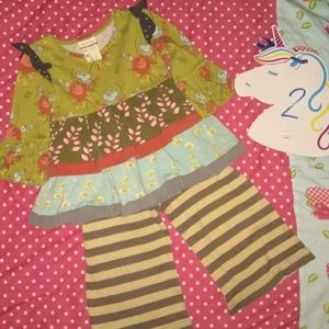 Matilda jane size 2 set/tunic & straightees